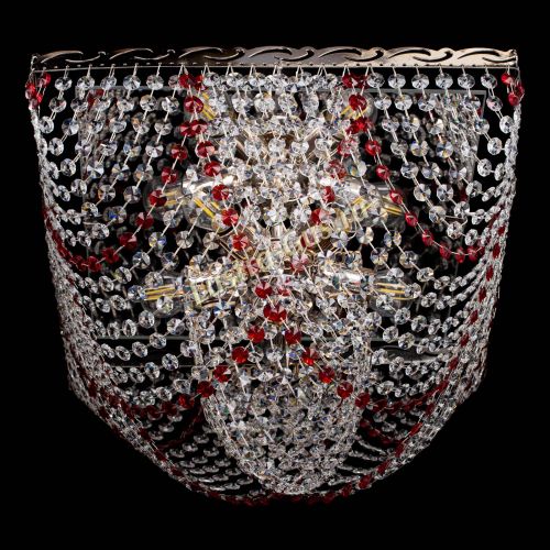 Люстра Квадрат Бриз красная в Новокузнецке Гусь Хрустальный