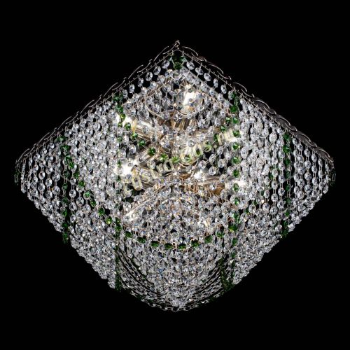 Люстра Квадрат Бриз зеленая в Новокузнецке Гусь Хрустальный