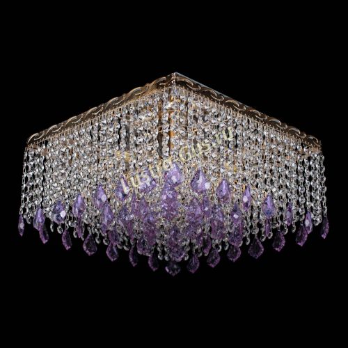 Люстра Квадрат Гамма Дубик цветная в Новокузнецке Гусь Хрустальный