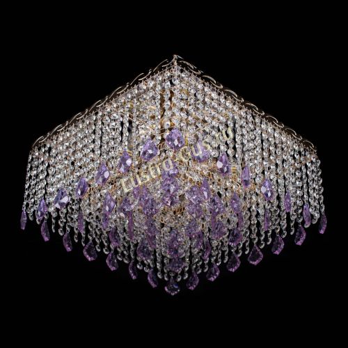 Люстра Квадрат Гамма Дубик цветная в Новокузнецке Гусь Хрустальный