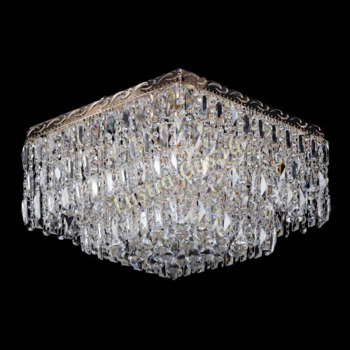 Люстра Квадрат Каскад с пластинками в Новокузнецке Гусь Хрустальный