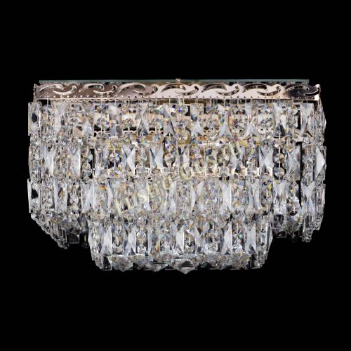 Люстра Квадрат Каскад с пластинками в Новокузнецке Гусь Хрустальный