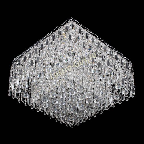 Люстра Квадрат Каскад с пластинками в Новокузнецке Гусь Хрустальный