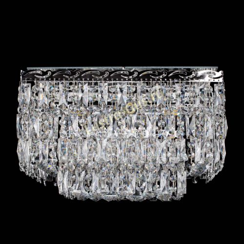 Люстра Квадрат Каскад с пластинками в Новокузнецке Гусь Хрустальный