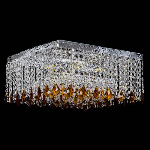 Люстра Квадрат Оптикон Лепестки чайная в Новокузнецке Гусь Хрустальный