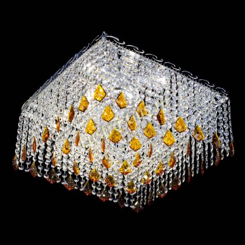 Люстра Квадрат Оптикон Лепестки чайная в Новокузнецке Гусь Хрустальный