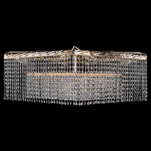 Люстра Квадрат Оптикон, диаметр - 600 мм, цвет - золото Гусь Хрустальный