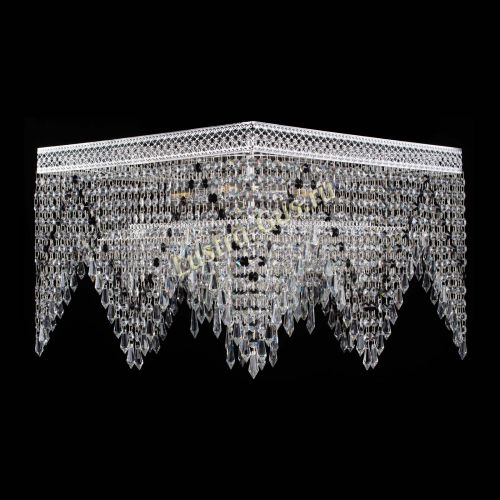 Люстра Квадрат Венеция уголки №5 черная в Новокузнецке Гусь Хрустальный