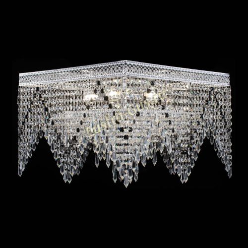 Люстра Квадрат Венеция уголки №5 черная в Новокузнецке Гусь Хрустальный