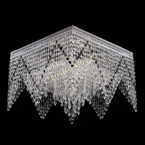 Люстра Квадрат Венеция уголки №5 черная в Новокузнецке Гусь Хрустальный