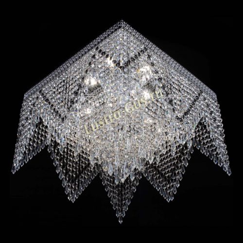 Люстра Квадрат Венеция уголки №5 черная в Новокузнецке Гусь Хрустальный