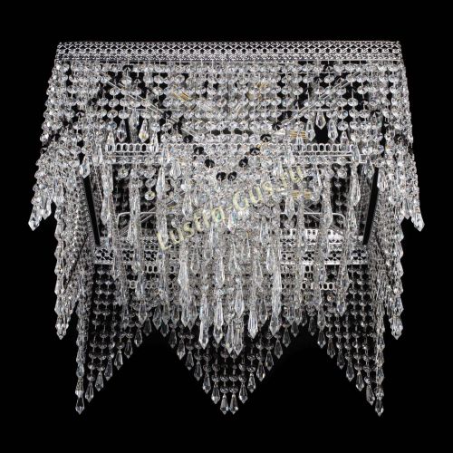 Люстра Квадрат Венеция уголки №5 черная в Новокузнецке Гусь Хрустальный