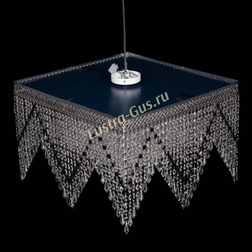 Люстра Квадрат Венеция уголки №5 черная в Новокузнецке Гусь Хрустальный