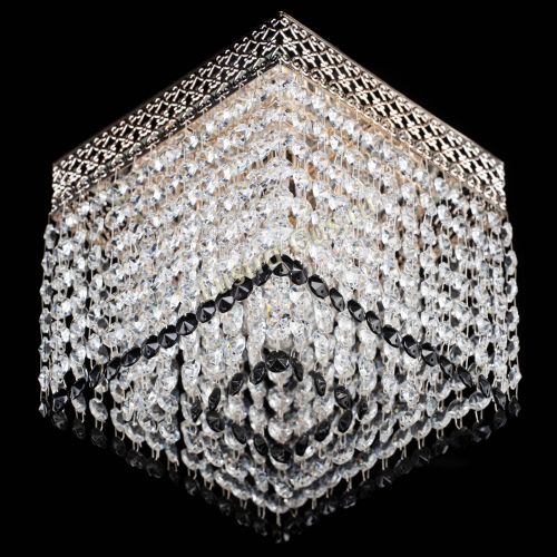 Люстра Квадрат Венеция №1 черная в Новокузнецке Гусь Хрустальный