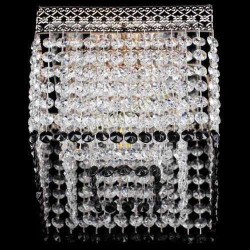 Люстра Квадрат Венеция №1 черная в Новокузнецке Гусь Хрустальный