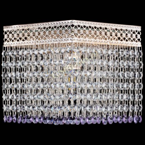 Люстра Квадрат Венеция №1 фиолетовая в Новокузнецке Гусь Хрустальный