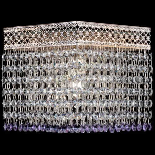 Люстра Квадрат Венеция №1 фиолетовая в Новокузнецке Гусь Хрустальный