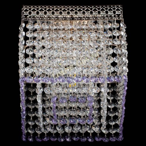 Люстра Квадрат Венеция №1 фиолетовая в Новокузнецке Гусь Хрустальный