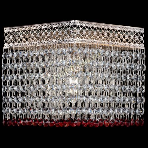 Люстра Квадрат Венеция №1 красная в Новокузнецке Гусь Хрустальный