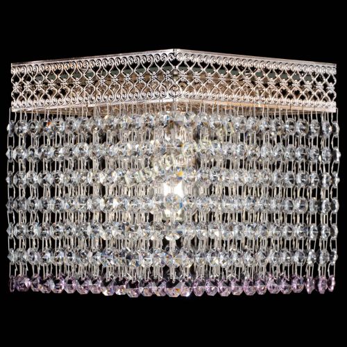 Люстра Квадрат Венеция №1 розовая в Новокузнецке Гусь Хрустальный