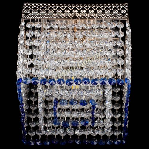 Люстра Квадрат Венеция №1 синяя в Новокузнецке Гусь Хрустальный