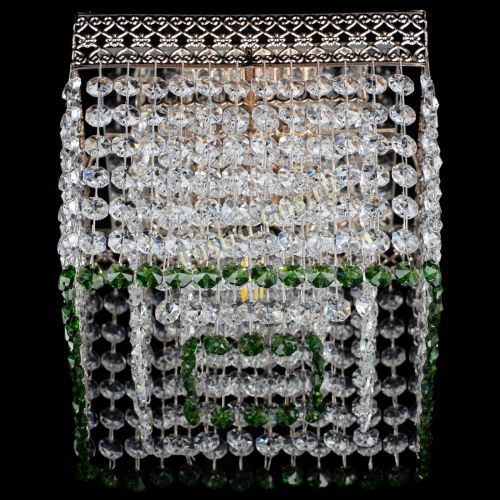 Люстра Квадрат Венеция №1 зеленая в Новокузнецке Гусь Хрустальный