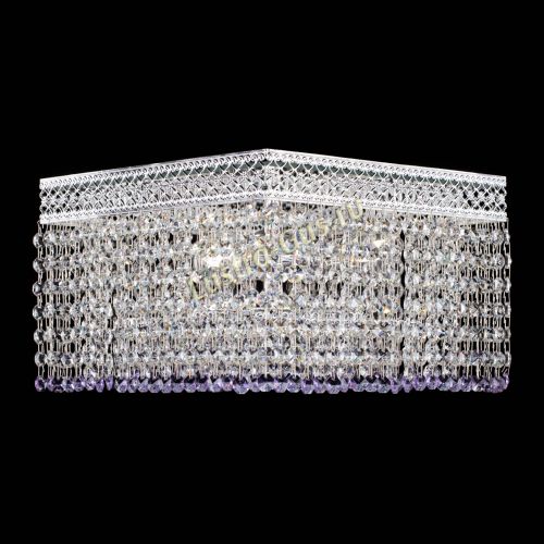 Люстра Квадрат Венеция №3 фиолетовая в Новокузнецке Гусь Хрустальный