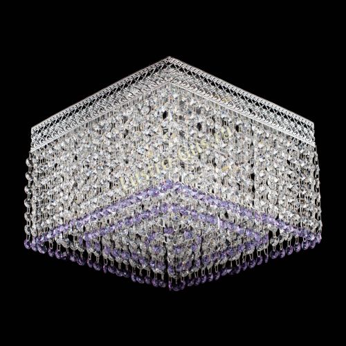 Люстра Квадрат Венеция №3 фиолетовая в Новокузнецке Гусь Хрустальный