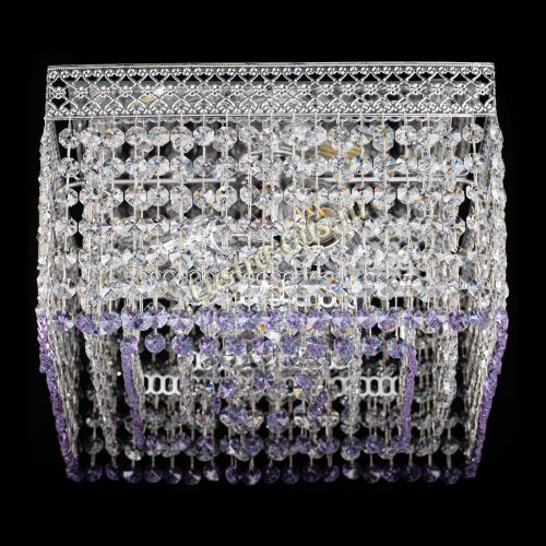 Люстра Квадрат Венеция №3 фиолетовая в Новокузнецке Гусь Хрустальный