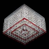 Люстра Квадрат Венеция №3 красная в Новокузнецке Люстра Квадрат Венеция №3 красная в Новокузнецке