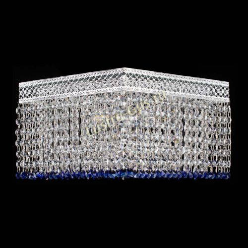 Люстра Квадрат Венеция №3 синяя в Новокузнецке Гусь Хрустальный