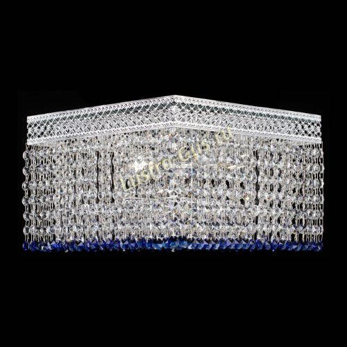 Люстра Квадрат Венеция №3 синяя в Новокузнецке Гусь Хрустальный