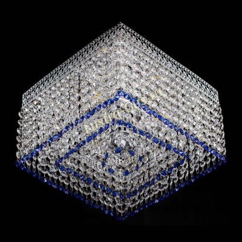 Люстра Квадрат Венеция №3 синяя в Новокузнецке Гусь Хрустальный