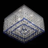 Люстра Квадрат Венеция №3 синяя в Новокузнецке