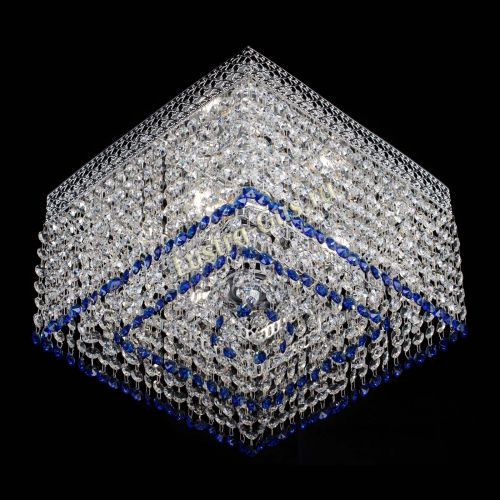 Люстра Квадрат Венеция №3 синяя в Новокузнецке Гусь Хрустальный