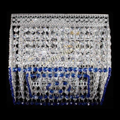 Люстра Квадрат Венеция №3 синяя в Новокузнецке Гусь Хрустальный
