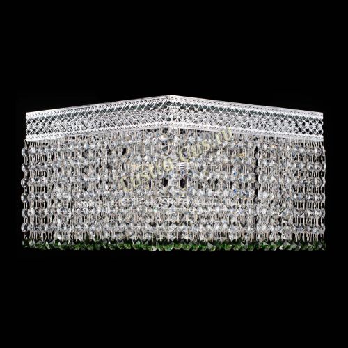 Люстра Квадрат Венеция №3 зеленая в Новокузнецке Гусь Хрустальный