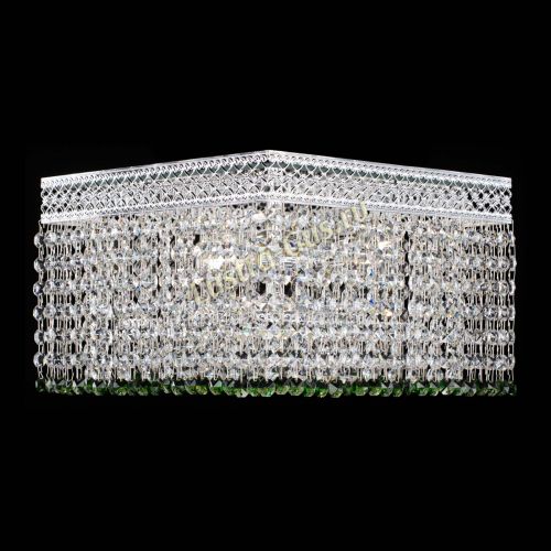 Люстра Квадрат Венеция №3 зеленая в Новокузнецке Гусь Хрустальный