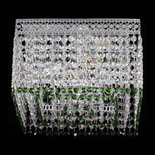 Люстра Квадрат Венеция №3 зеленая в Новокузнецке Гусь Хрустальный