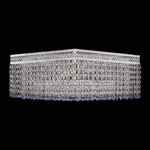 Люстра Квадрат Венеция №5 фиолетовая в Новокузнецке Гусь Хрустальный