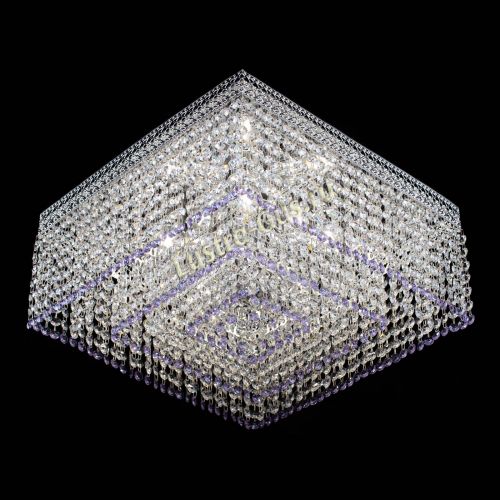 Люстра Квадрат Венеция №5 фиолетовая в Новокузнецке Гусь Хрустальный