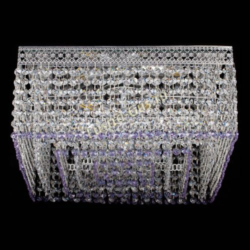 Люстра Квадрат Венеция №5 фиолетовая в Новокузнецке Гусь Хрустальный