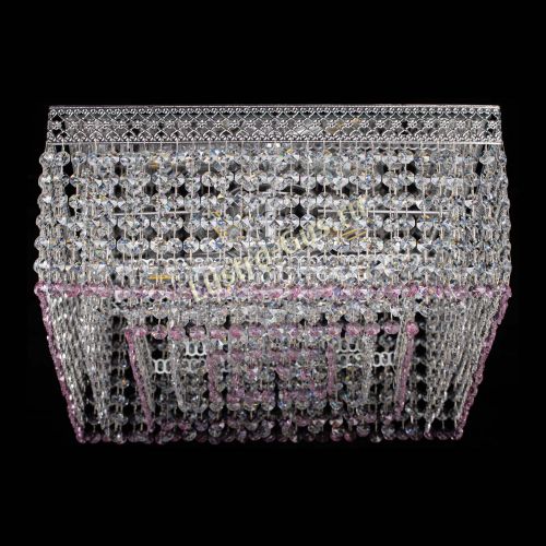 Люстра Квадрат Венеция №5 розовая в Новокузнецке Гусь Хрустальный