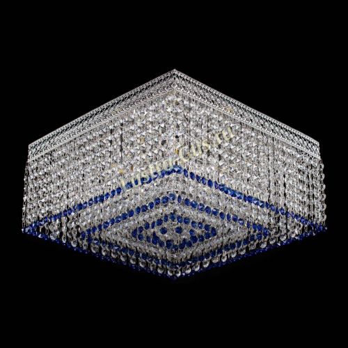 Люстра Квадрат Венеция №5 синяя в Новокузнецке Гусь Хрустальный