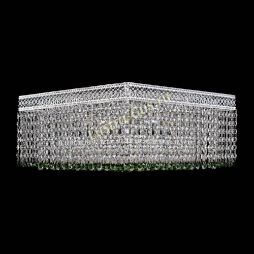 Люстра Квадрат Венеция №5 зеленая в Новокузнецке Гусь Хрустальный