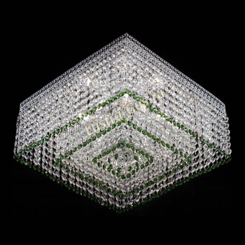 Люстра Квадрат Венеция №5 зеленая в Новокузнецке Гусь Хрустальный