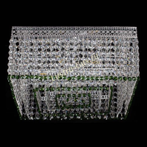 Люстра Квадрат Венеция №5 зеленая в Новокузнецке Гусь Хрустальный