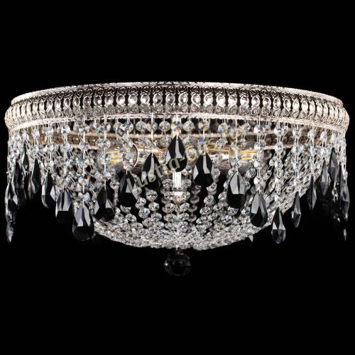 Люстра Лацио №5 журавлик черная в Новокузнецке Гусь Хрустальный