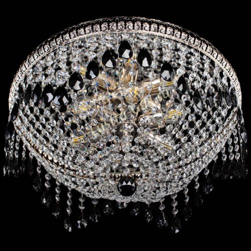 Люстра Лацио №5 журавлик черная в Новокузнецке Гусь Хрустальный