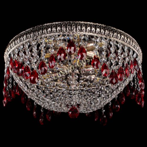 Люстра Лацио №5 журавлик красная в Новокузнецке Гусь Хрустальный